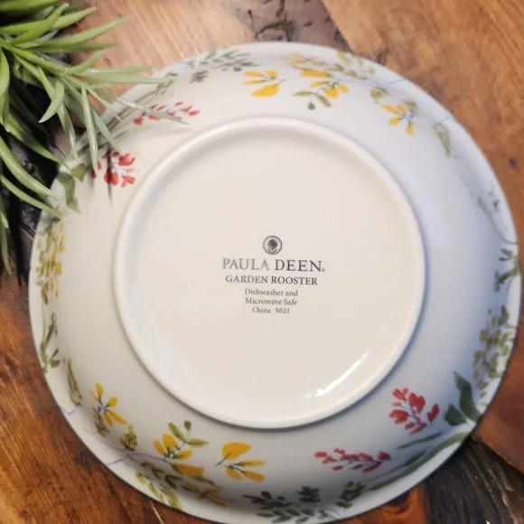 Paula Deen Garden Rooster Serving Bowl - Picture 3 of 6